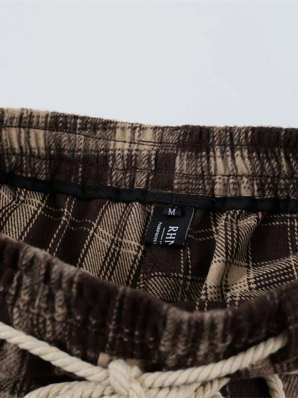 Relaxed Plaid Wide Leg Pants