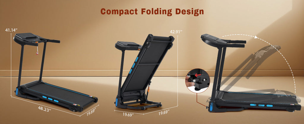 New Treadmills for Home, 3.5HP Hydraulic System Auto Foldable Treadmill with Incline,10MPH 350Lbs Weight Capacity Electric Treadmills with Heart Rate Sensors,Type C & USB Charge ,Bluetooth Speaker