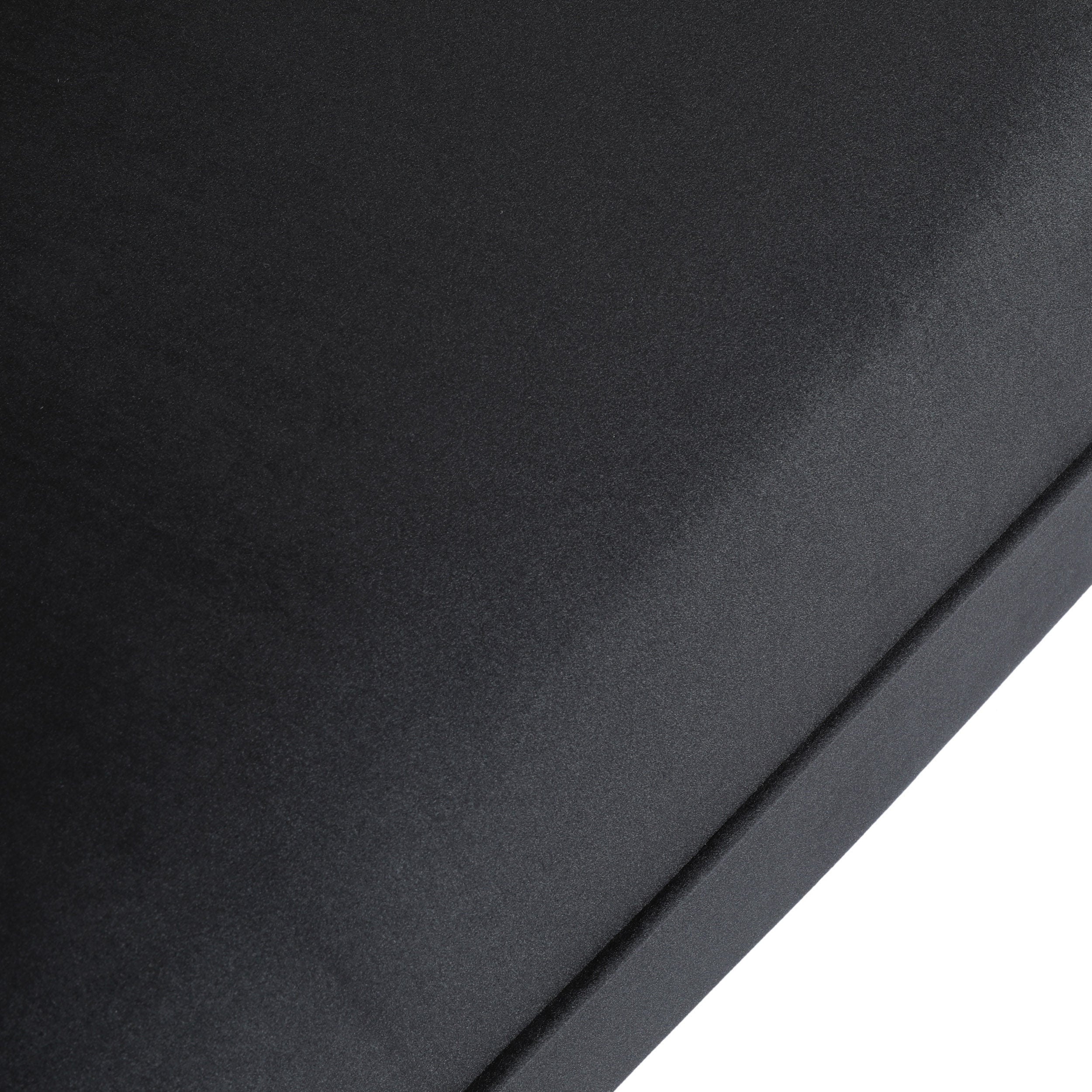 Miranda Modern Glam Velvet 3-Seater Sofa in Black with Birch Wood Legs