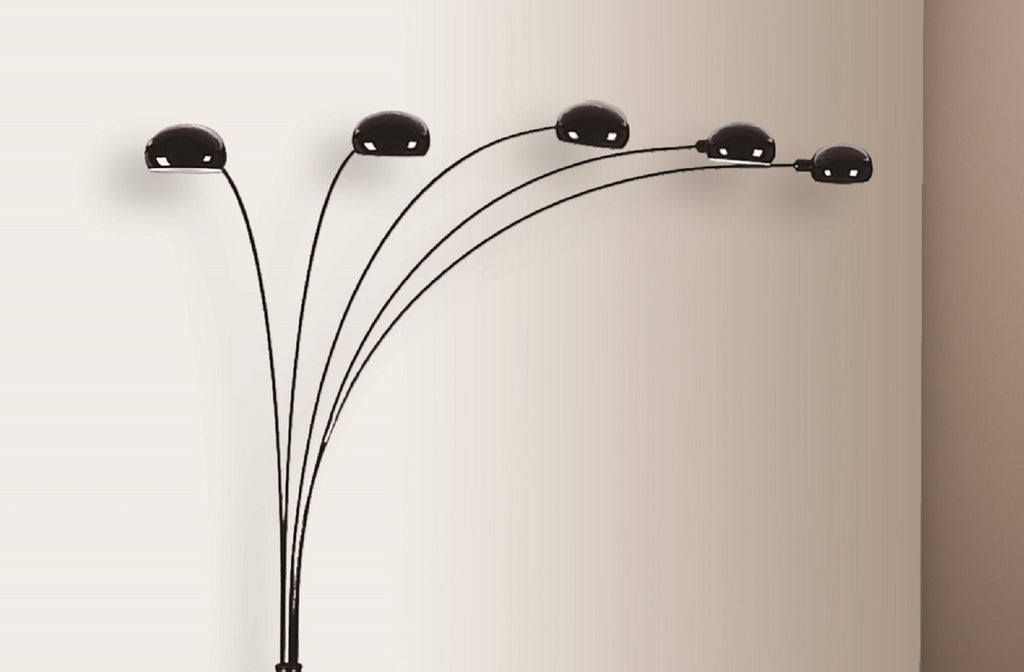 1pc Modern Design Classic Peacock Shade 82' Floor Lamp Black Living Room