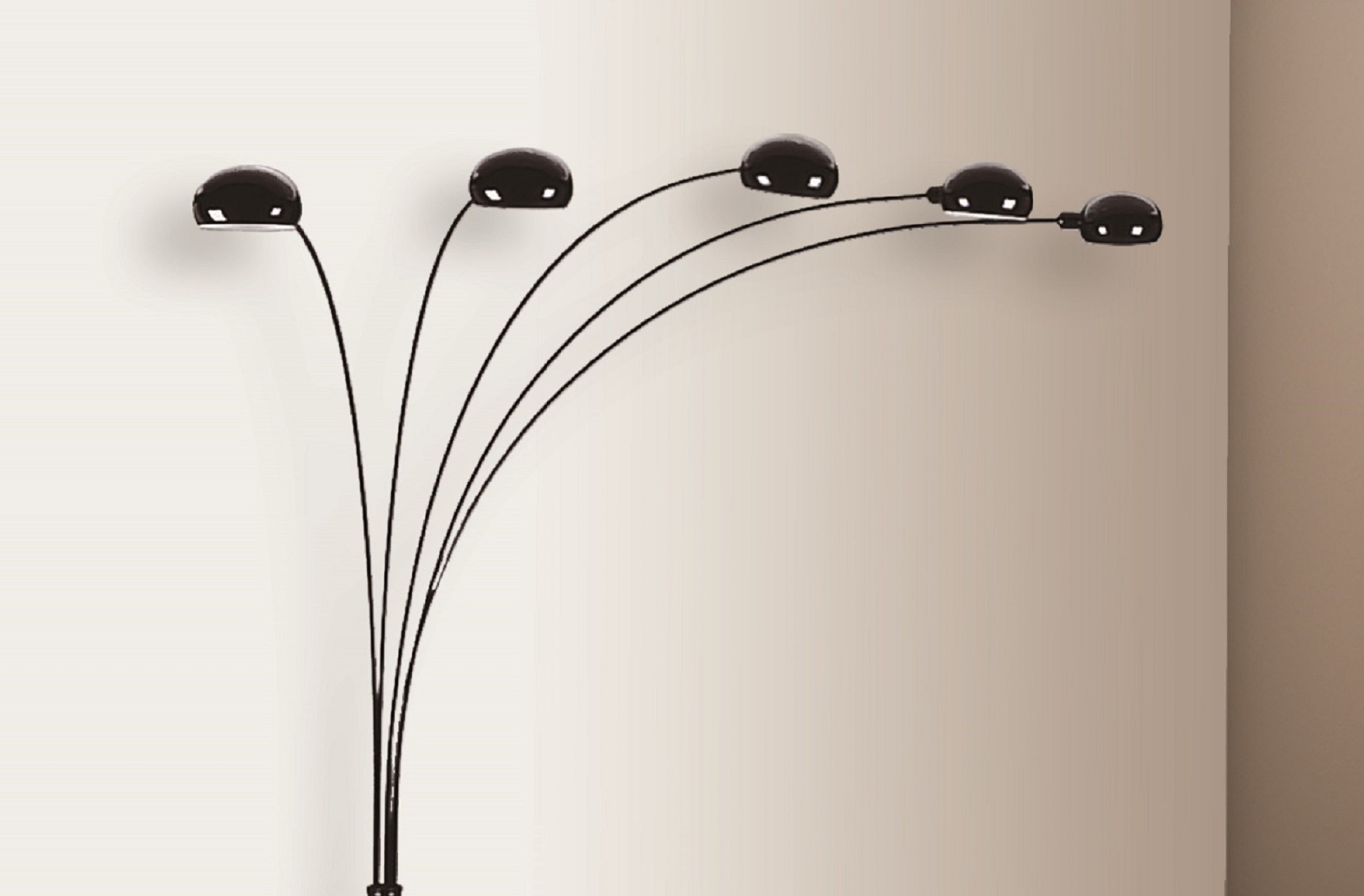1pc Modern Design Classic Peacock Shade 82' Floor Lamp Black Living Room