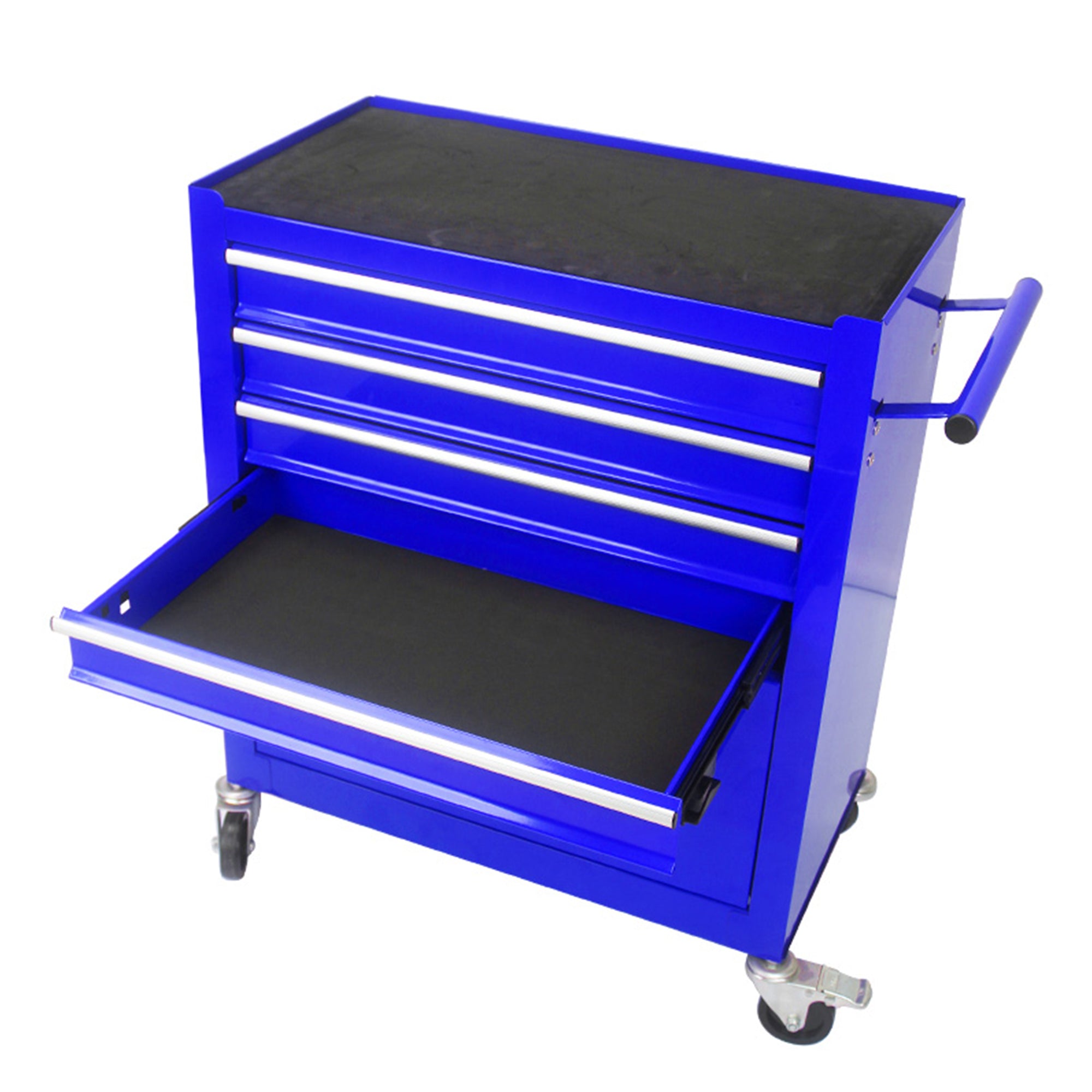 4 Drawers Multifunctional Tool Cart With Wheels-Blue