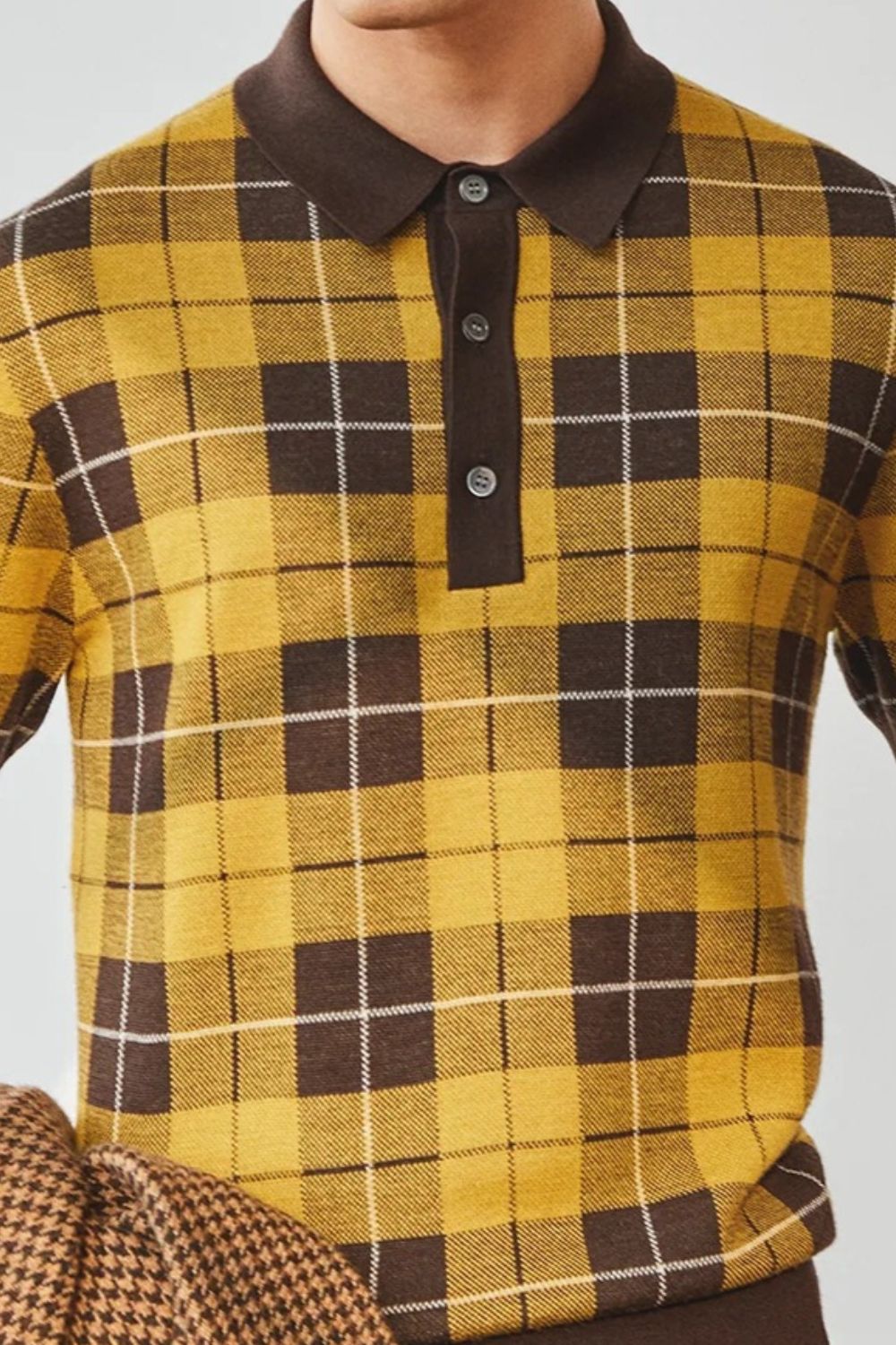 Plaid Short Sleeve Polo