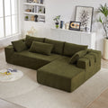 Modern Chenille Upholstered Sectional Sofa Couch Set,Modular 108' L Shaped Sectional Living Room Sofa Set With 6 Pillows,Free Combination Sofa Couch for Living Room,Bedroom(Right Chaise)