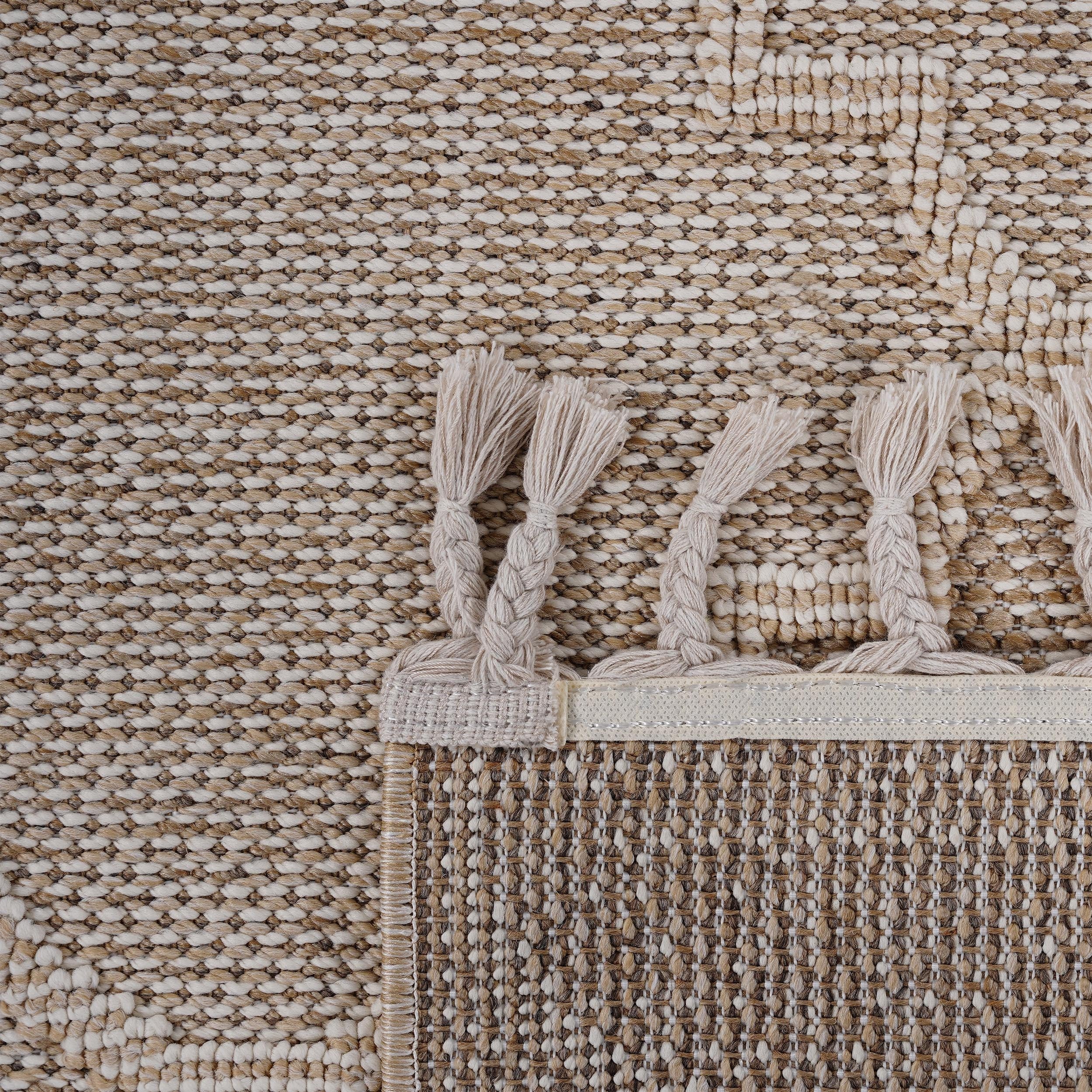 NAAR Guros Collection 8X10 Cream /Trellis Indoor/Outdoor Area Rug
