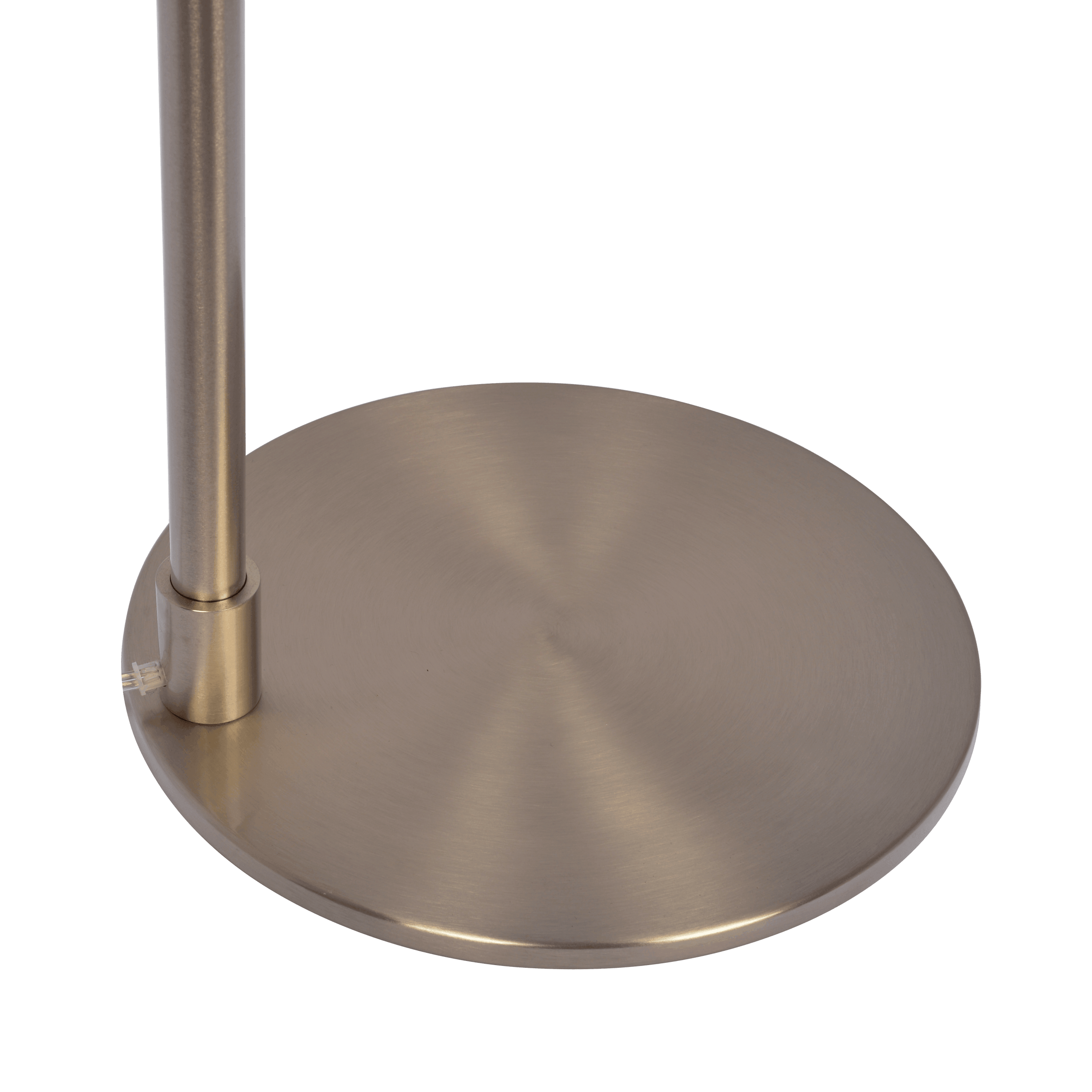 Serene Brushed Nickel Floor Lamp with Rotary Switch Metal Base White Linen Shade