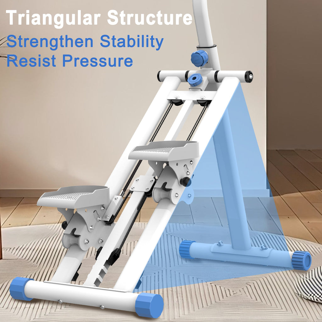 Stair Stepper with resistance Home-Upgrade Vertical Climber Workout Machine for Full-Body Exercise Climber Fitness Equipment with Stable Frame Adjustable Handlebar-Blue