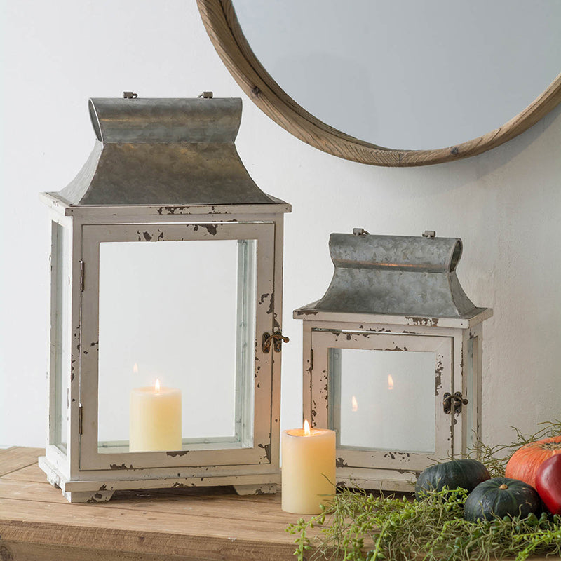 Wooden Candle Lantern Decorative, Hurricane Lantern Holder Decor for Indoor Outdoor, Home Garden Wedding