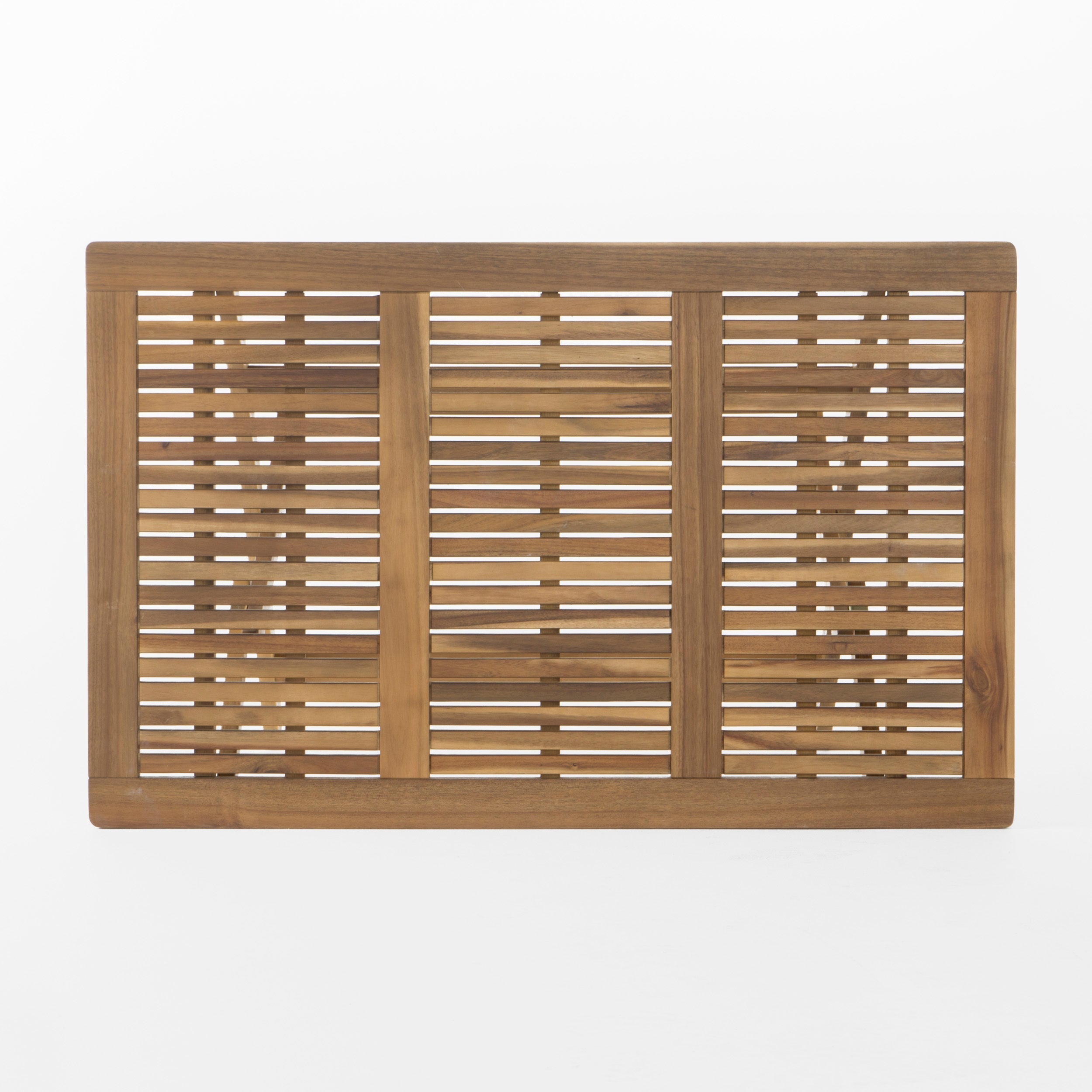 Blissique 43.5' Outdoor Foldable Wood Dining Table with Slat Design, Natural