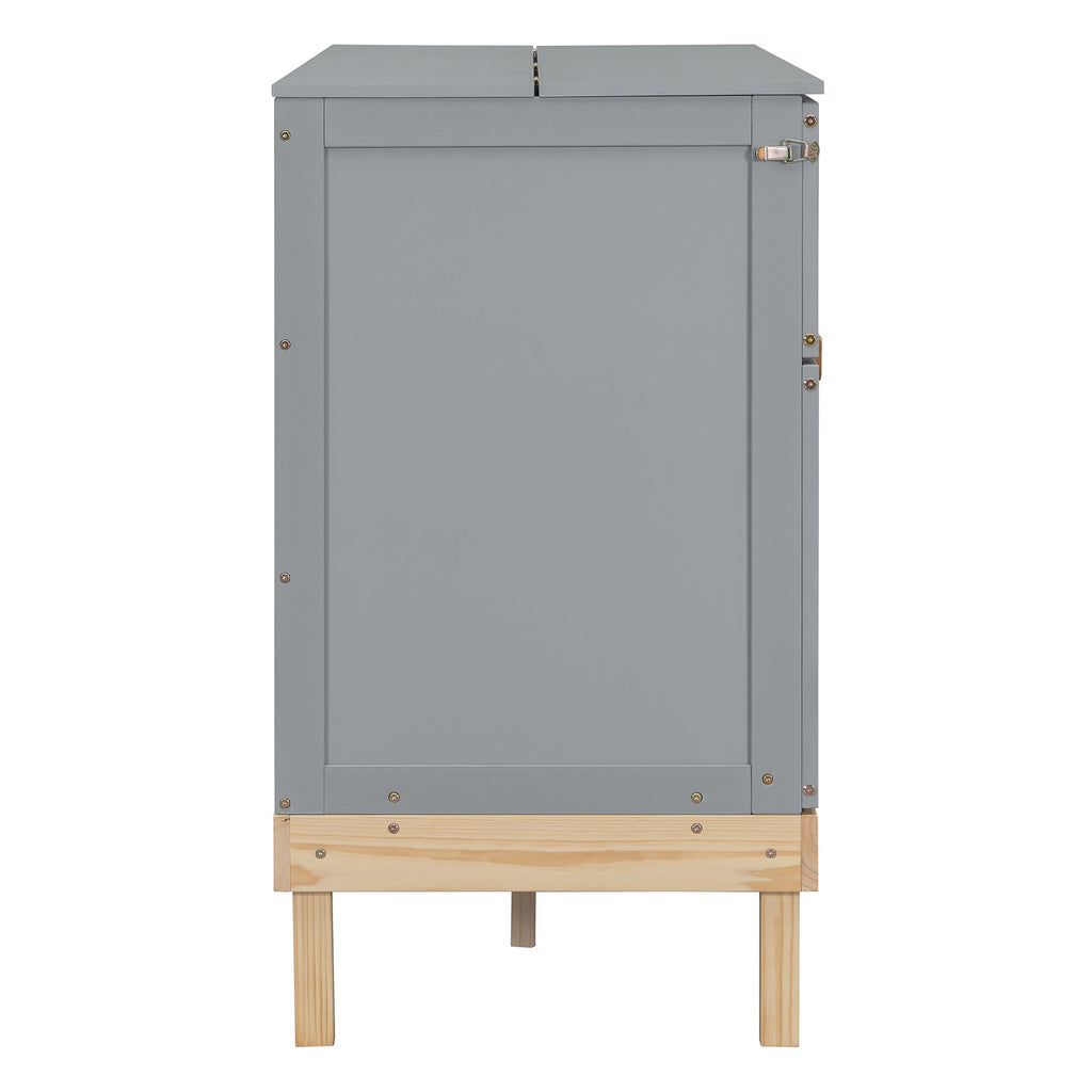 Queen Size Murphy Bed, Gray