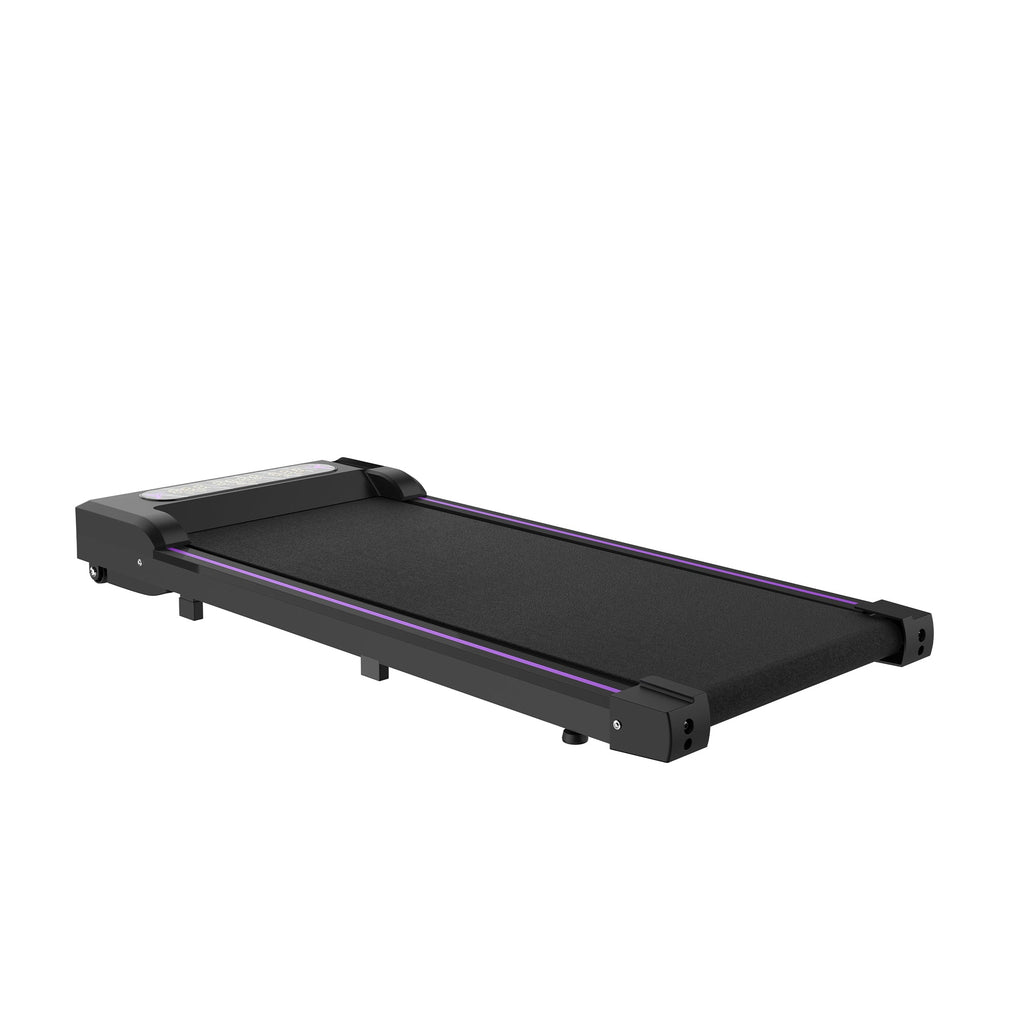 Under Desk Treadmill, Walking Pad, 2 in 1 Portable Treadmill with Handle Remote Control LED Display, Walking Jogging Machine for Home Office Use Black