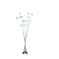 61.5' In 16-Light Acrylic Globe Aluminun Led Chrysanthe Silver Chrome Metal Floor Lamp