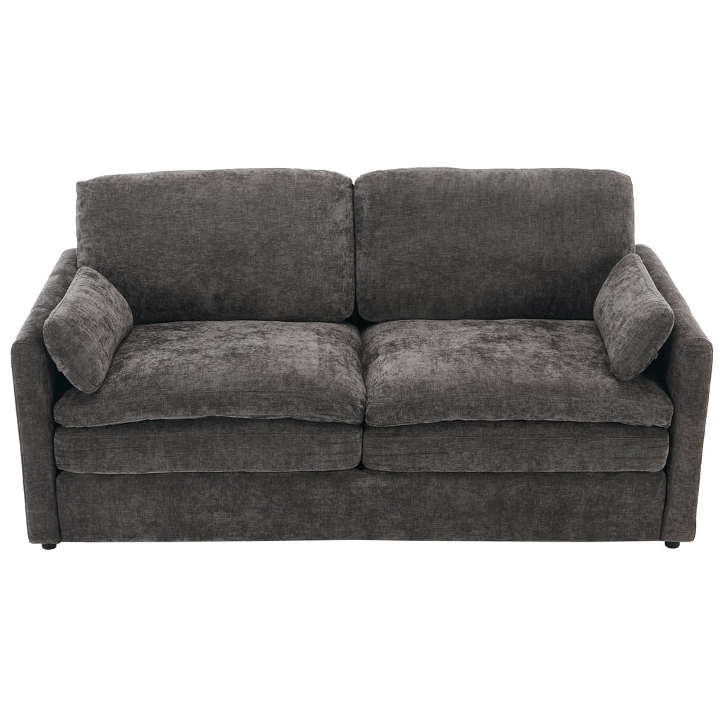 68.1' Cozy Upholstered Loveseat Sofa Oversized Comfy Comfy Cloud Sofa Double Cushion Loveseat Sofa Plush Cushion Sofa Couch for Living Room, Grey
