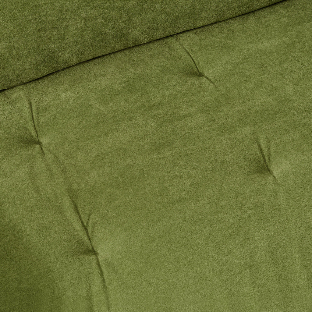 Cloud Velvet Deep Seated Sofa with Pillows, Green, Foam, 103 Inch