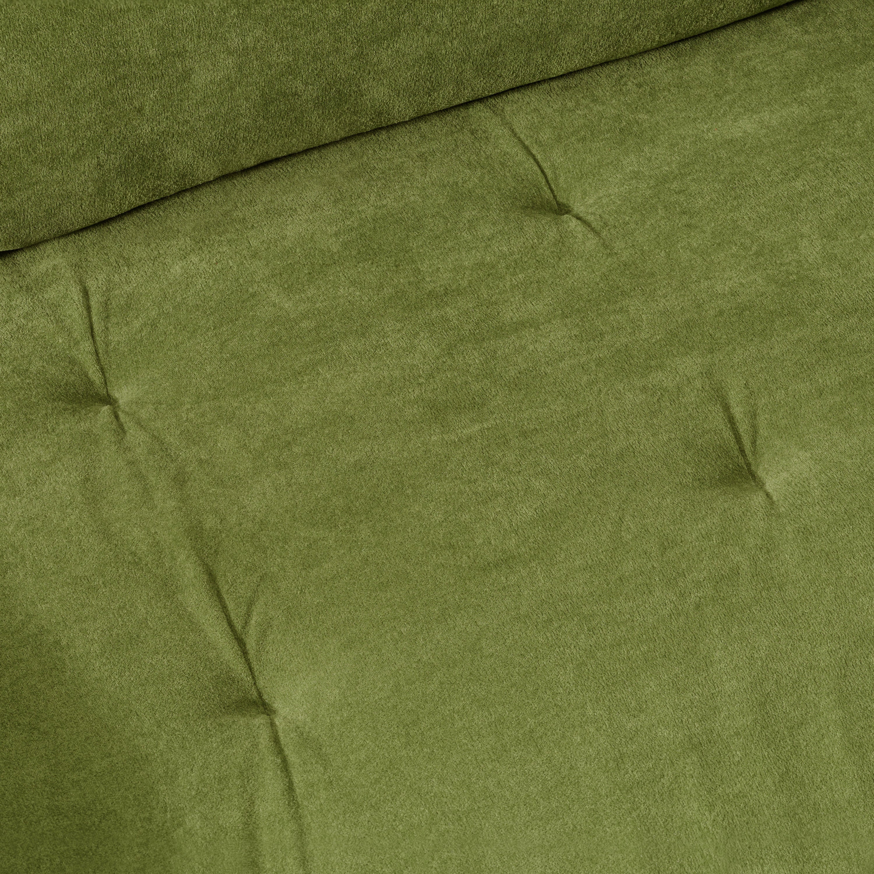 Cloud Velvet Deep Seated Sofa with Pillows, Green, Foam, 103 Inch