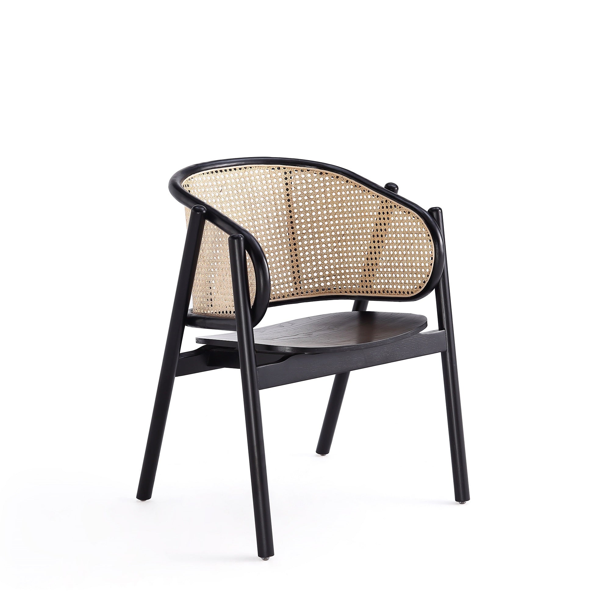 Accent Armchair in Black and Natural
