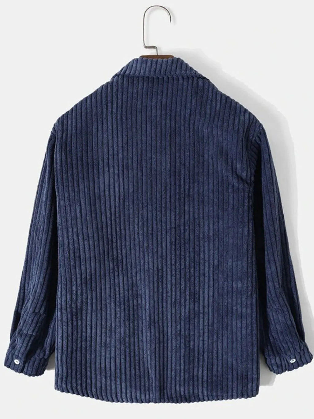 Corduroy Button Up Long Sleeve Jacket Plus Size