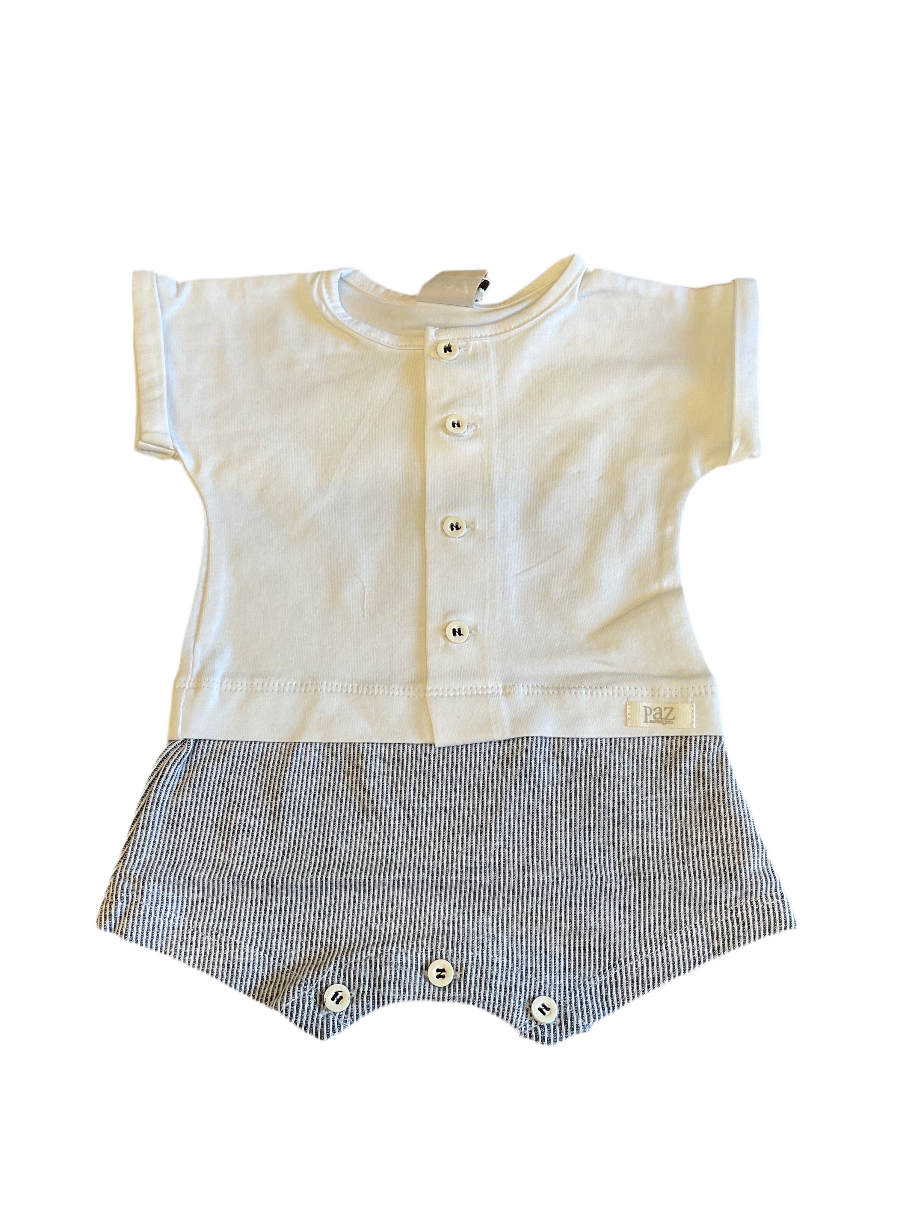 Paz Rodriguez Pazo Knit Newborn Romper 005-192685