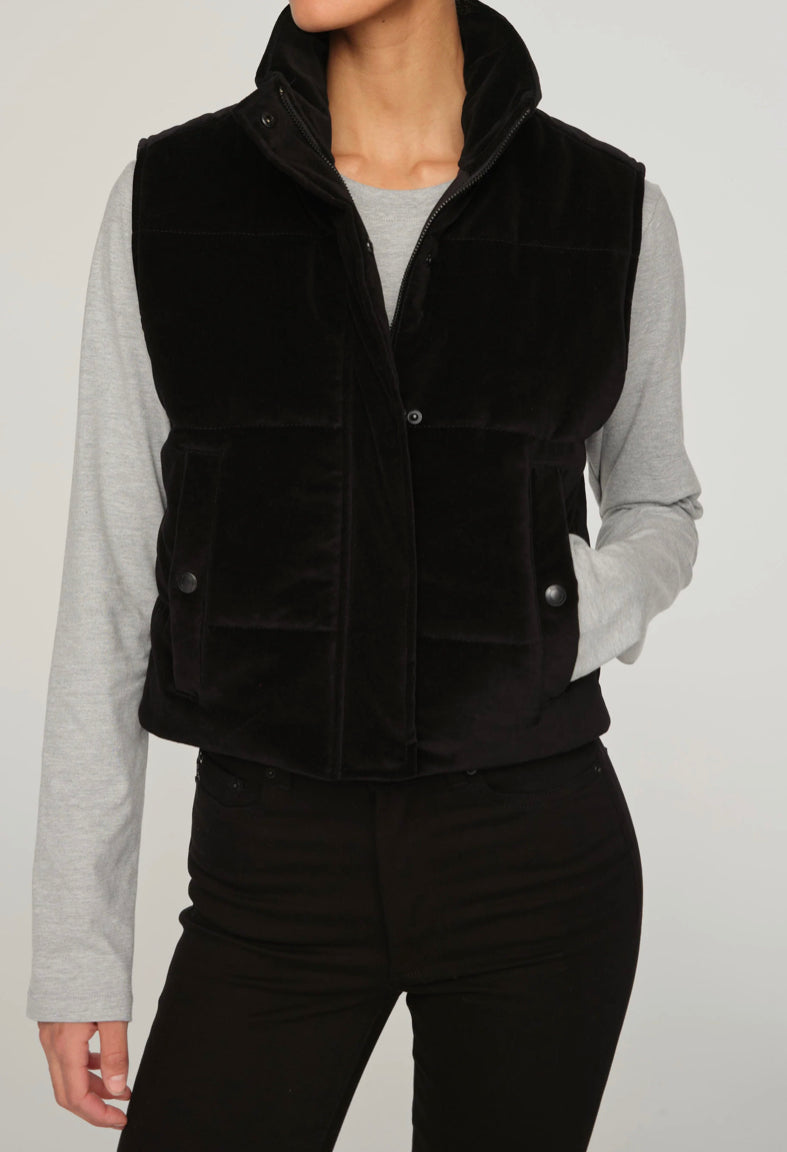 DL1961 - Puffer Vest, Stretch Velvet