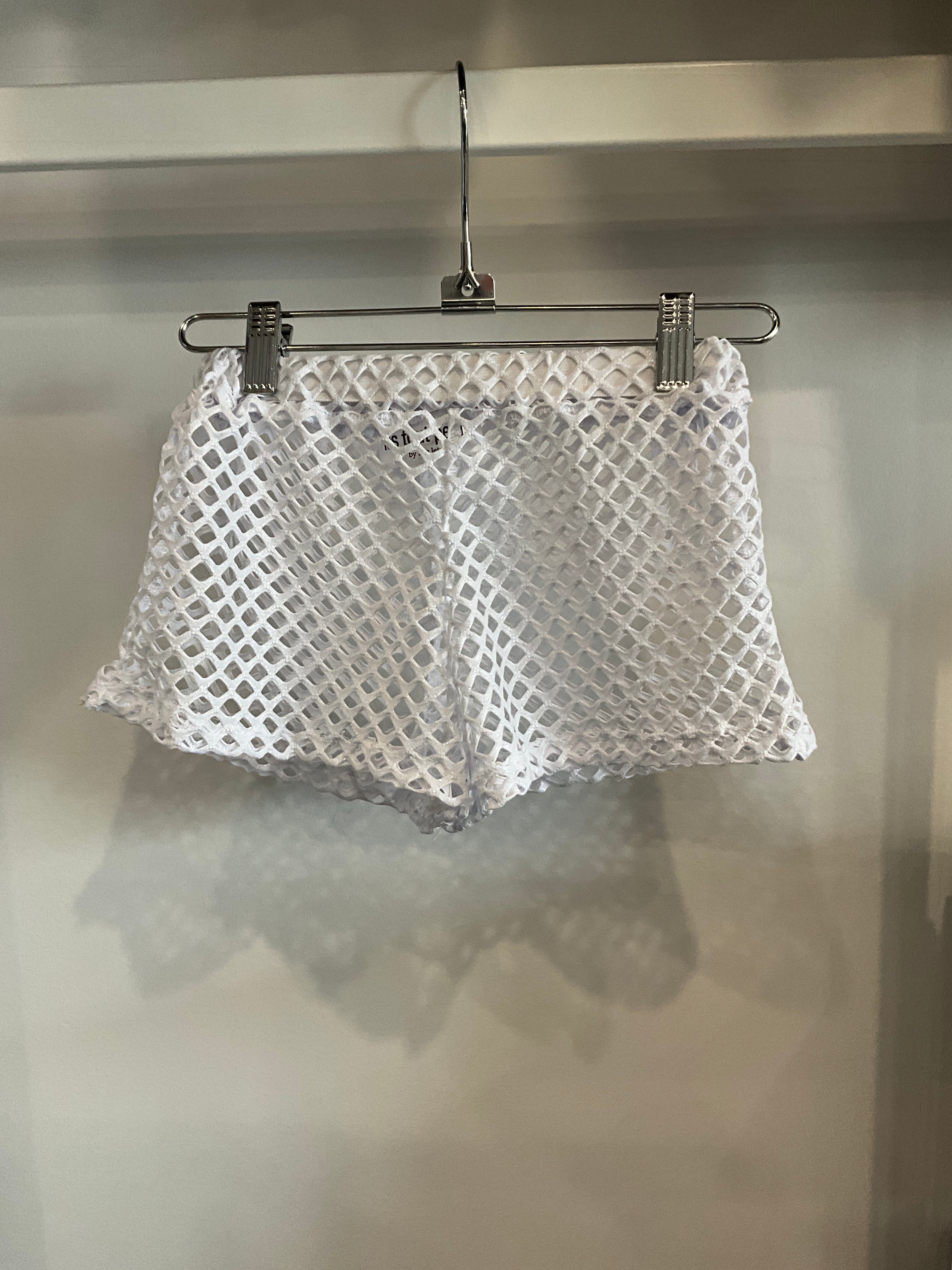 Les Tout Petits - White Sparkle Mesh Short