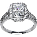 Sterling Silver Emerald Cubic Zirconia Ring -2.25 ct tw