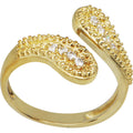 10K Yellow Gold Cubic Zirconia Wrap Toe Ring