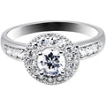 Sterling Silver Round Cubic Zirconia Ring -.80 ct tw