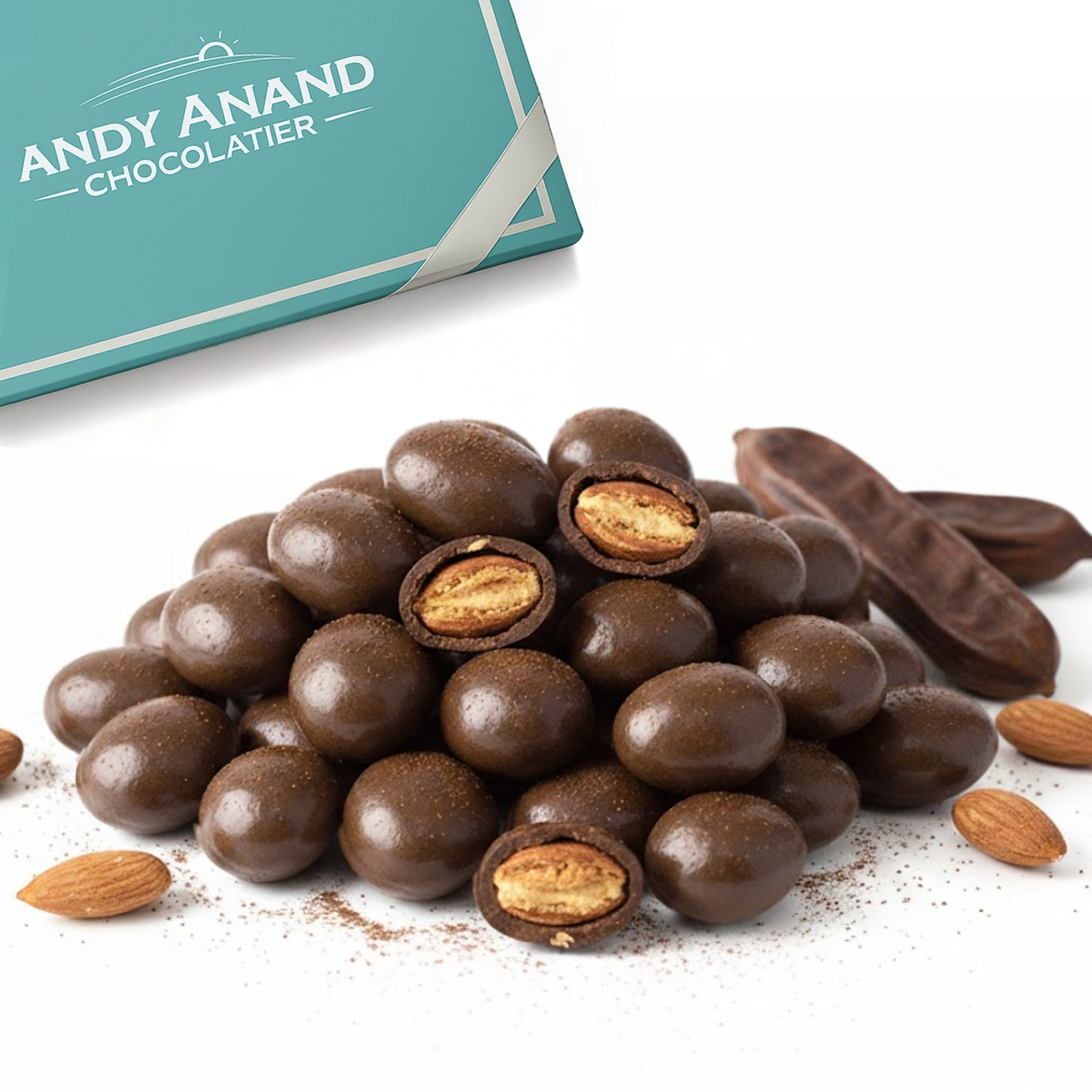 Andy Anand Carob Malt Balls, 1 lb – Tastes Like Chocolate, All-Natural Gift Box, Birthday, Valentine's, Christmas, Anniversary & Holiday