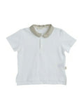 Baby GI - White Polo with Beige Collar