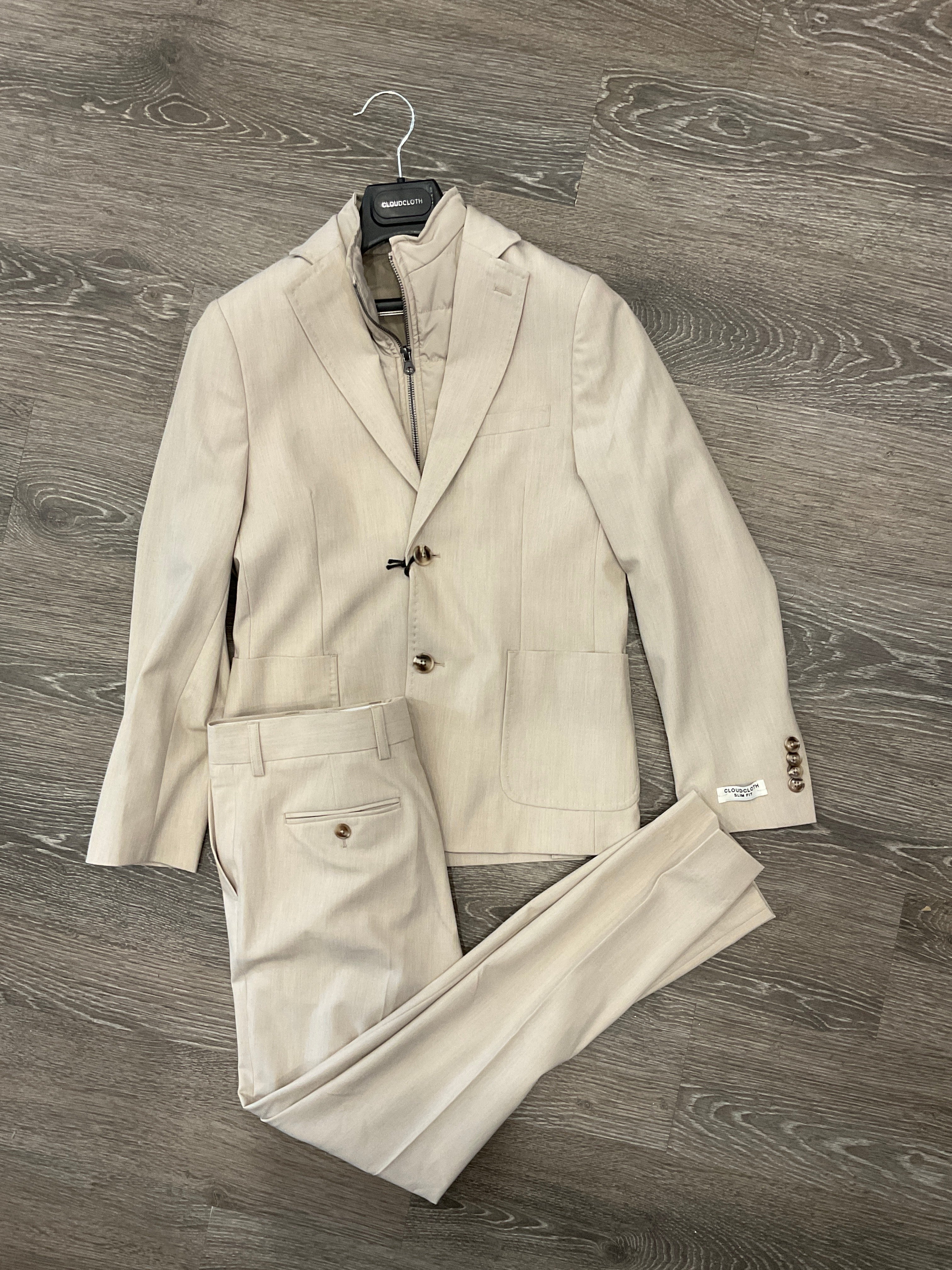 Cloudcloth Beige 2 pc Suit ST2718