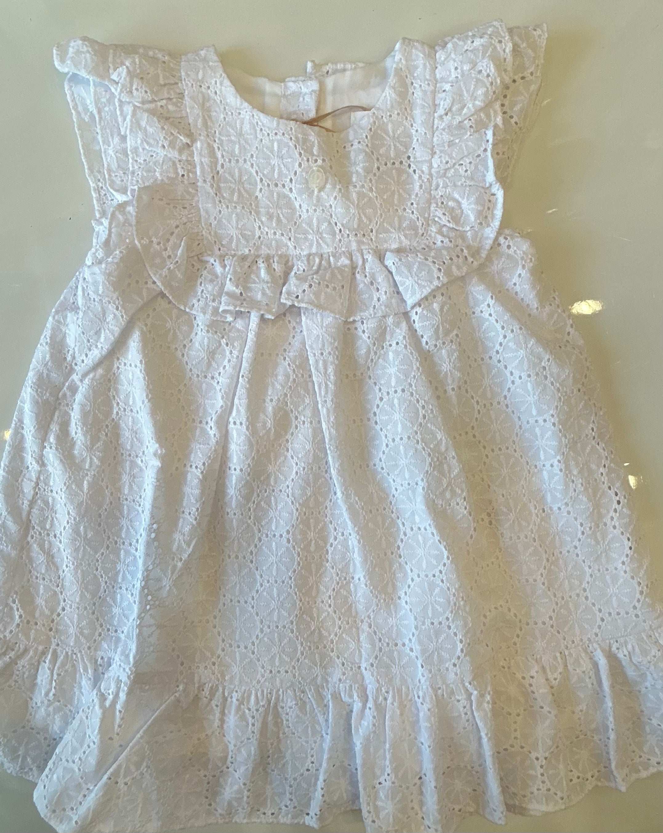 Patachou - Girls White Woven Stitch Dress