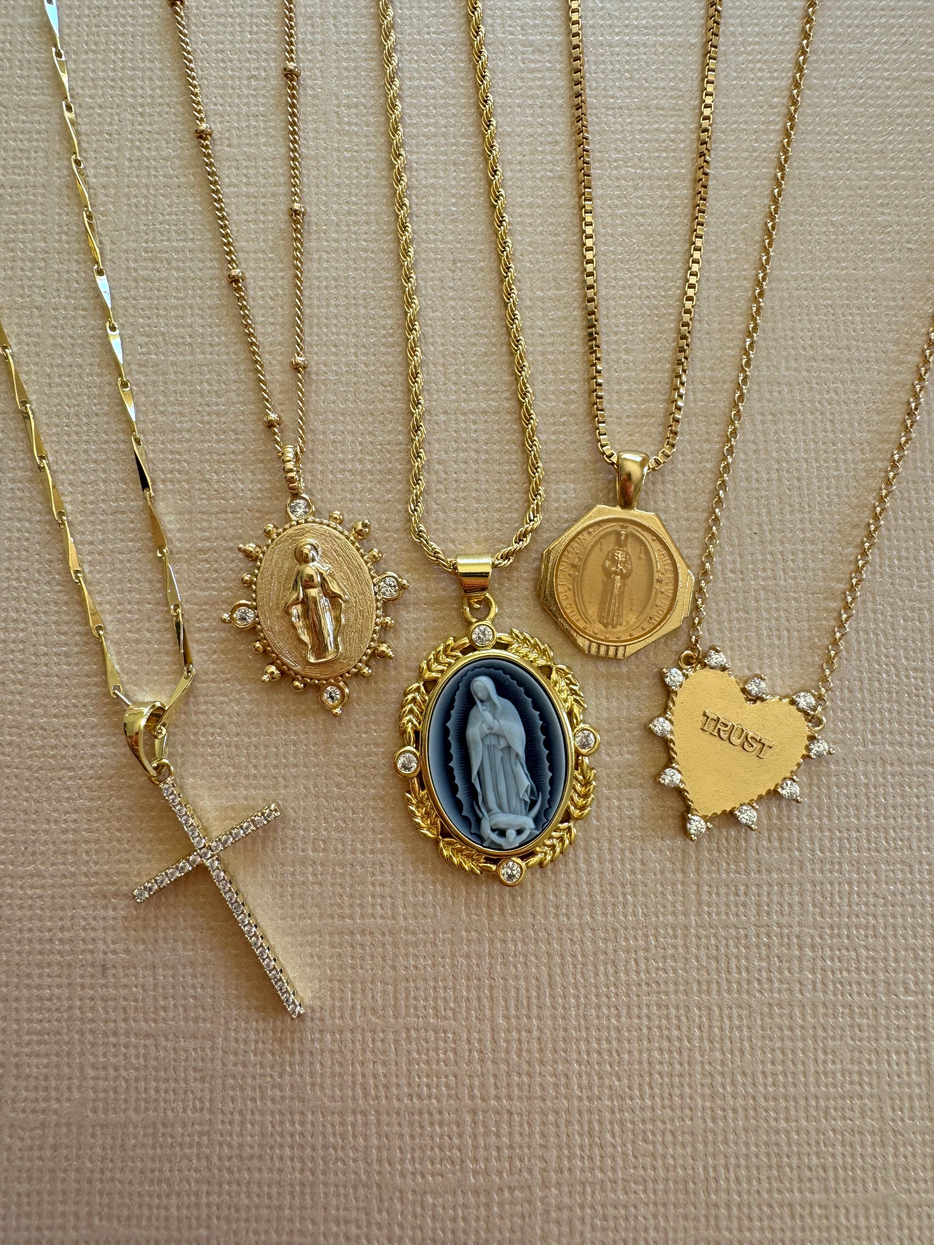 Lady Lourdes Pendant - Gold