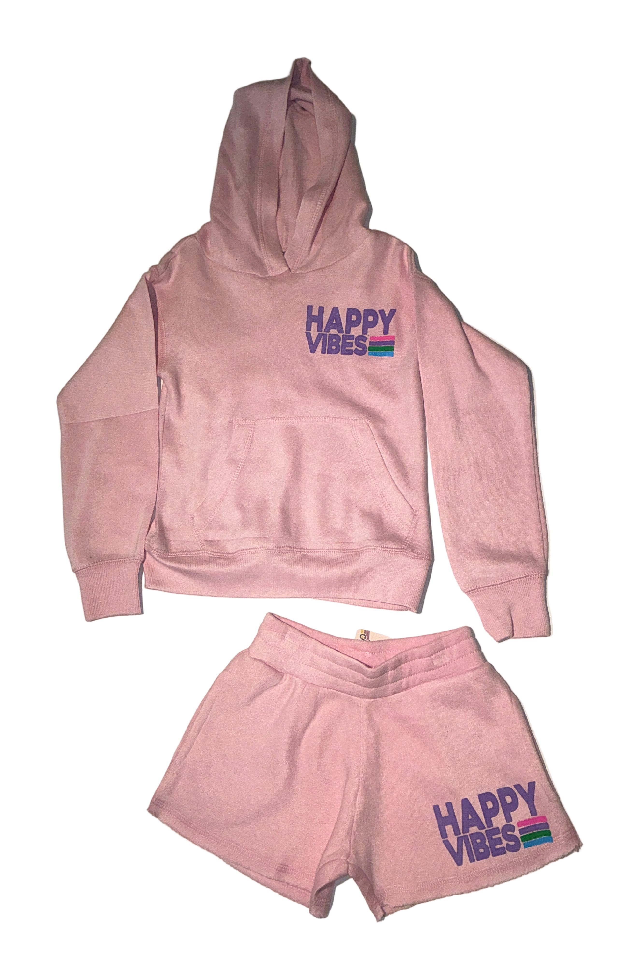 Play Six - Pink Happy Vibes Hoodie & Shorts