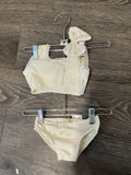 Planet Sea - 2 Pc Cream Gingham Bathing Suit