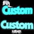 Custom Glow in the Dark Text Personalized Message Stud Earrings