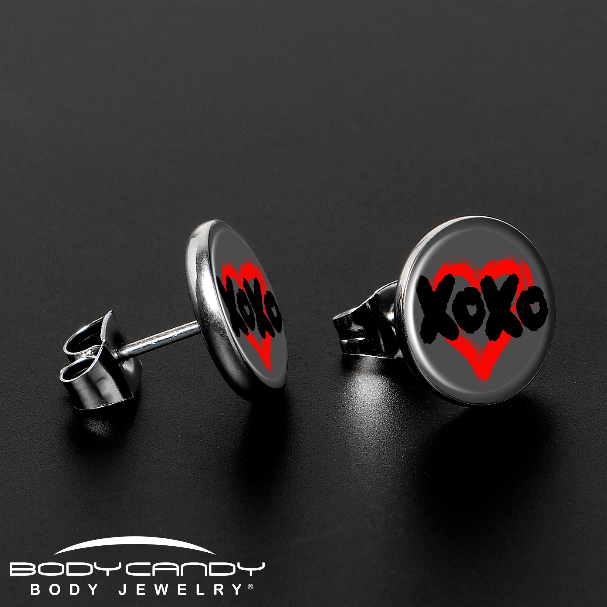 XOXO Heart Stud Earrings by Onyx O