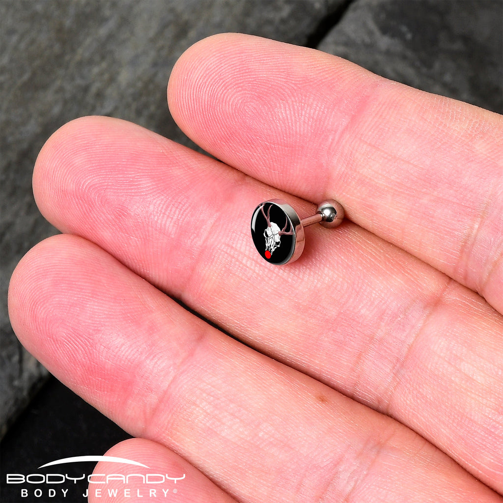 16G 1/4 Holiday Dead Nosed Reindeer Tragus Cartilage Earring by Onyx O