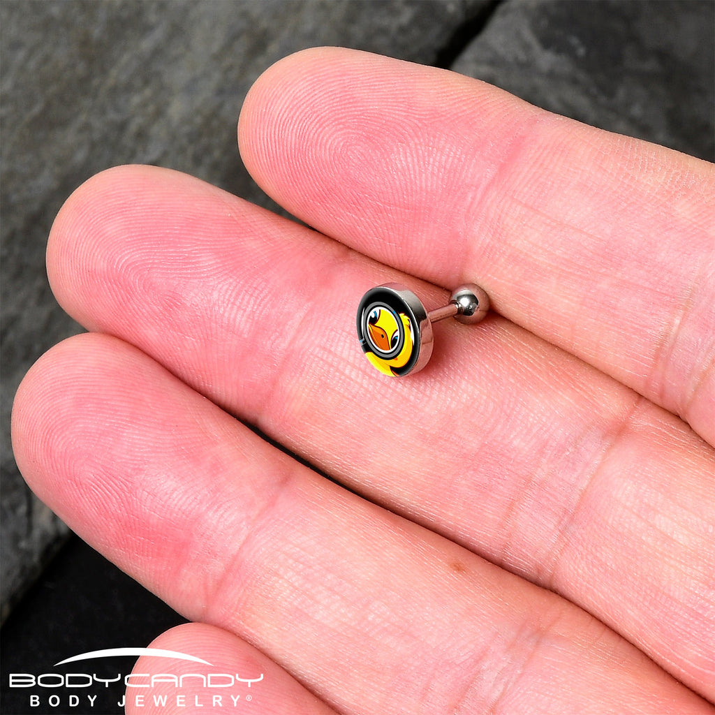 16G 1/4 Magnified Yellow Duck Cartilage Tragus Earring by Onyx O