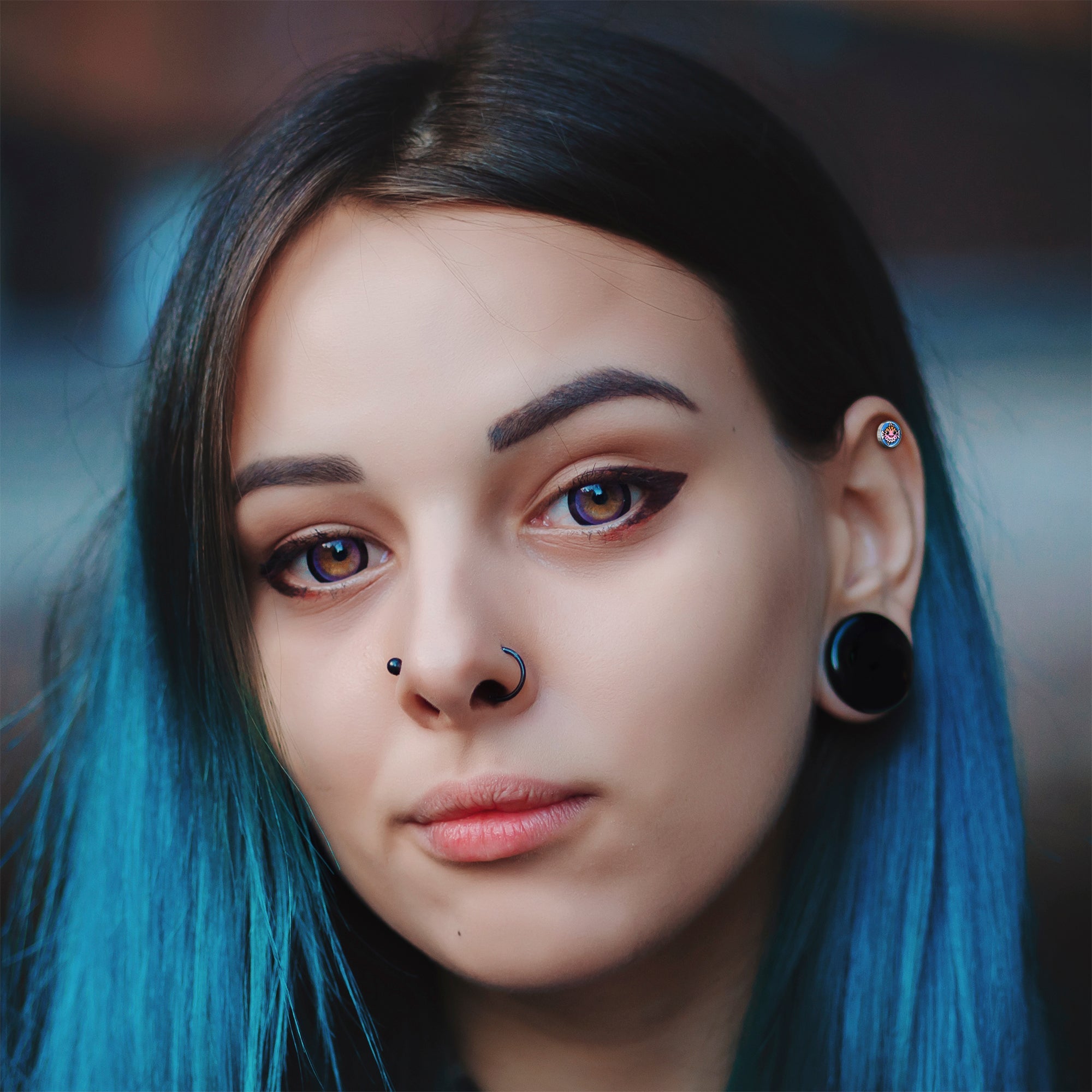 16G 1/4 Swimming Pufferfish Tragus Cartilage Earring by Onyx O