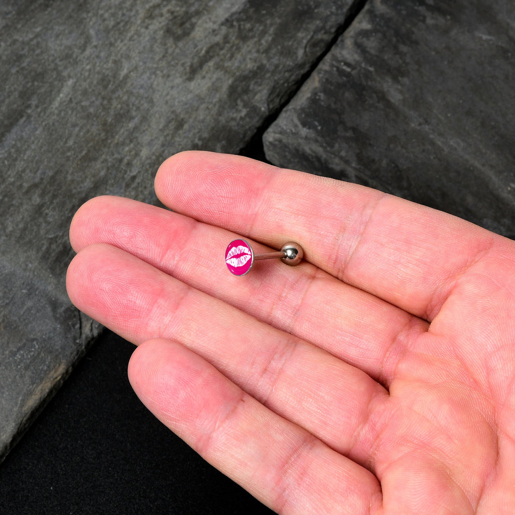 Red Hot Lips Barbell Tongue Ring by Onyx O