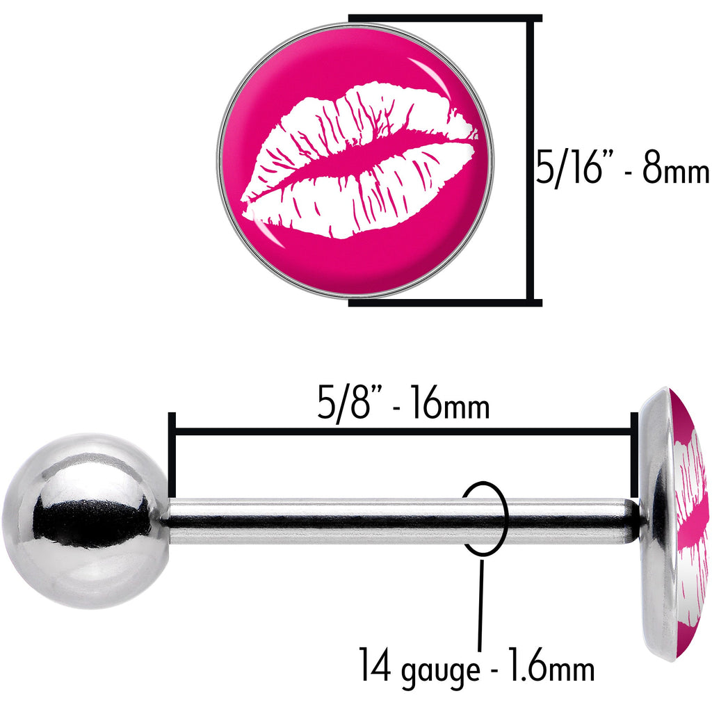 Red Hot Lips Barbell Tongue Ring by Onyx O