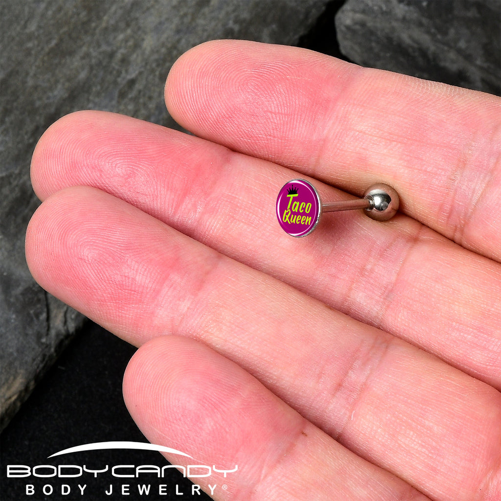 Taco Queen Barbell Tongue Ring by Onyx O
