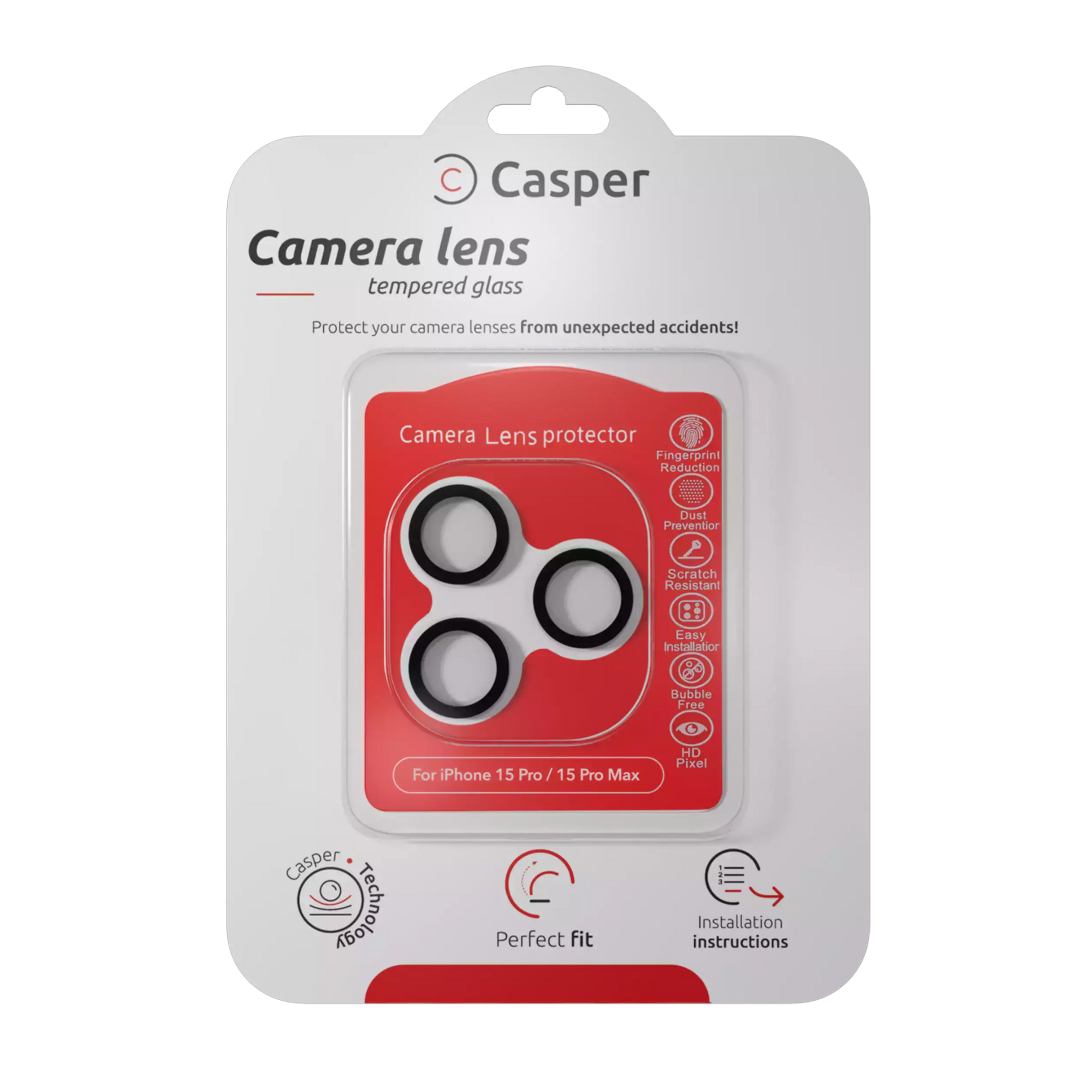 Tempered Glass Camera Lens Protector for Apple iPhone 15 Pro & 15 Pro Max