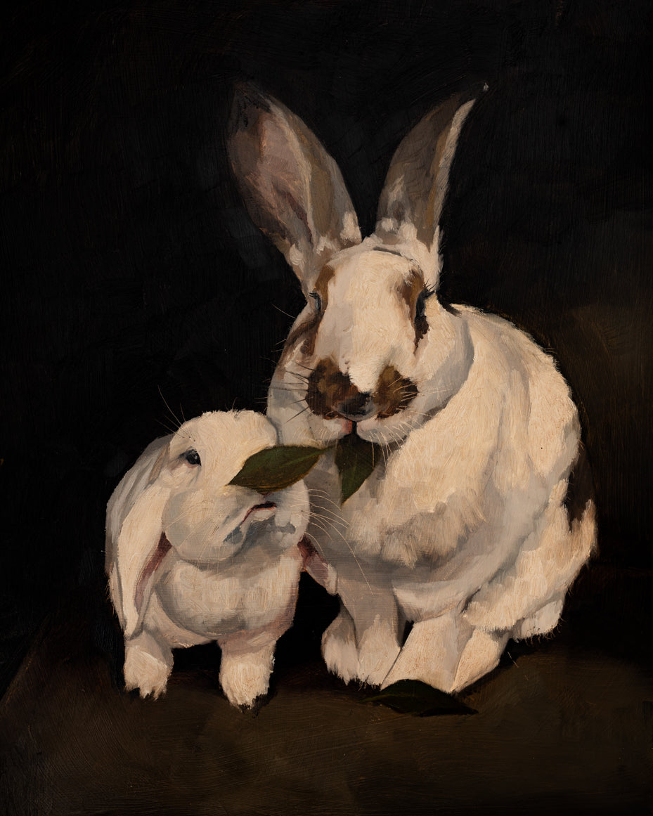 Charlie and Fljortie Snacking Print