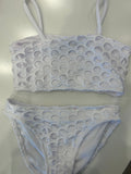 Les tout petits white big hole bikini