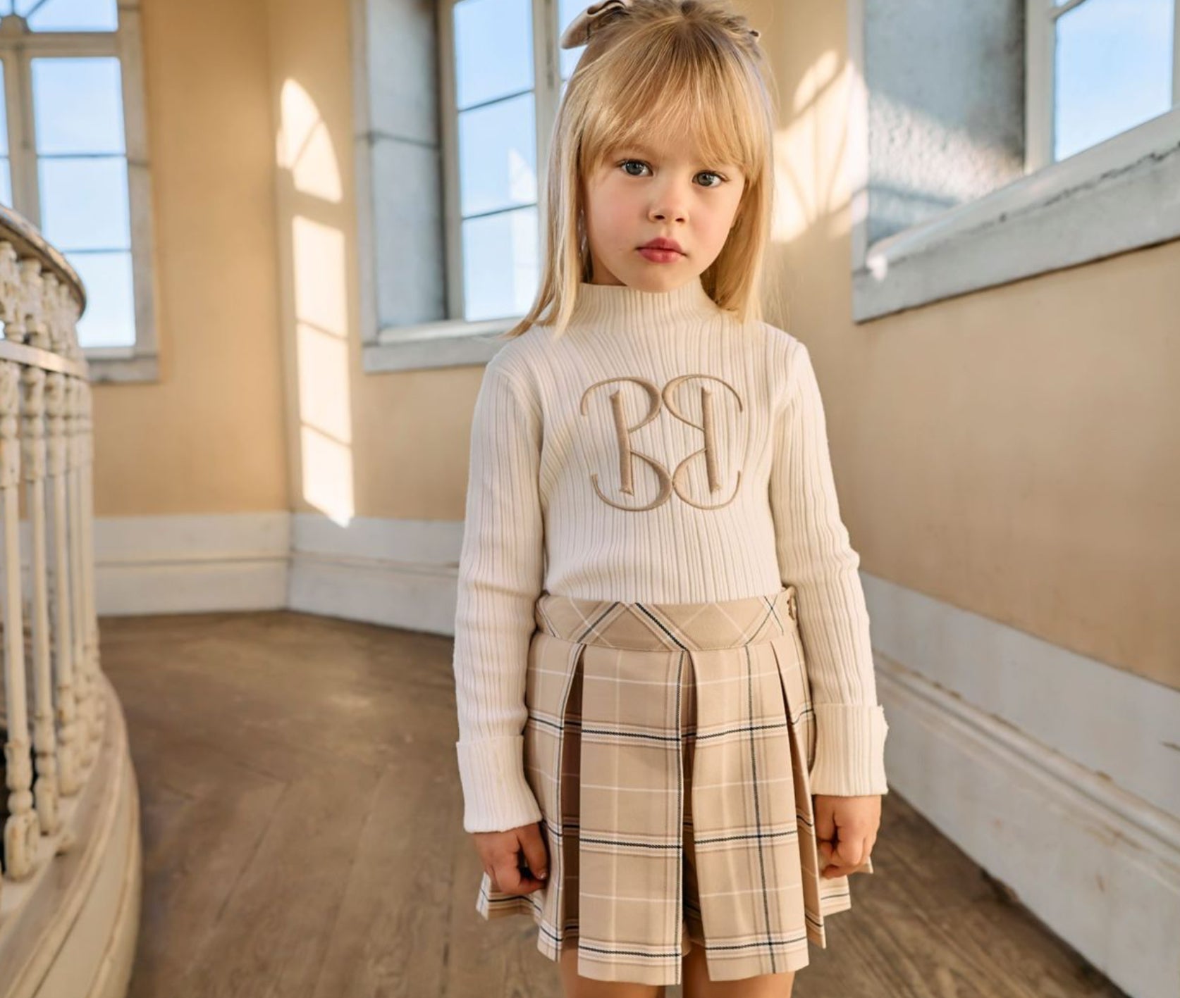 Patachou - Girls Plaid Skirt