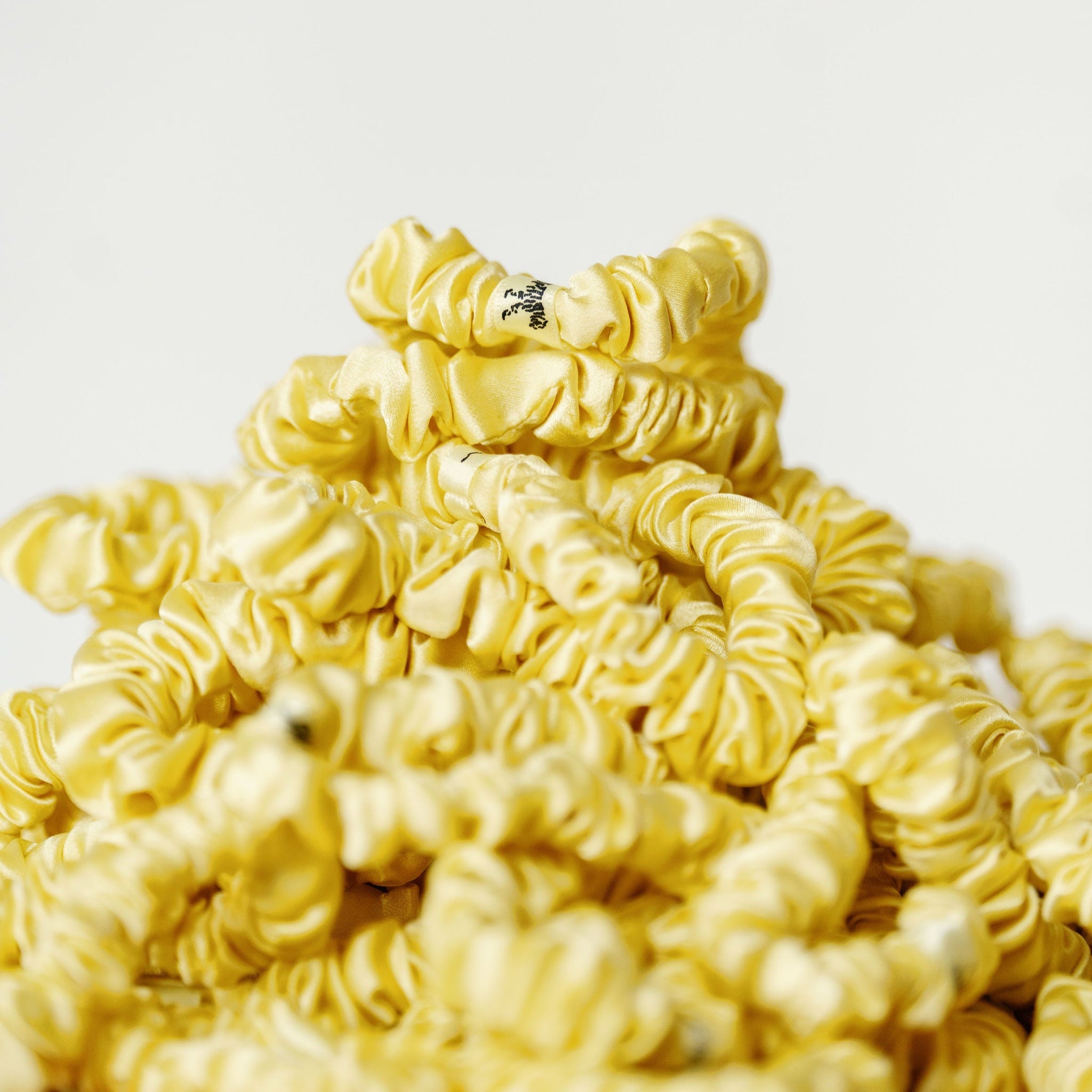 Organic Silk Small Scrunchie Sunshine Yellow