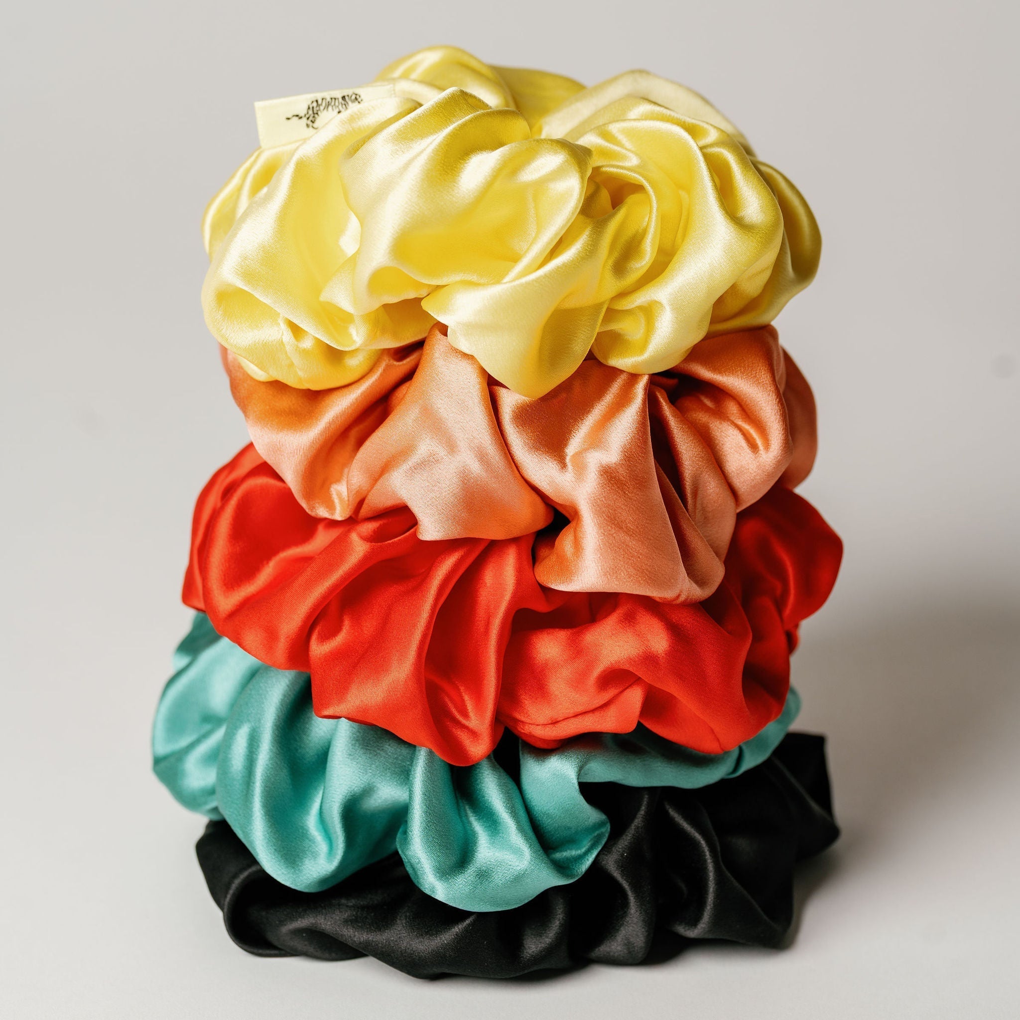 Organic Silk Oversized Scrunchie Sunshine Yellow