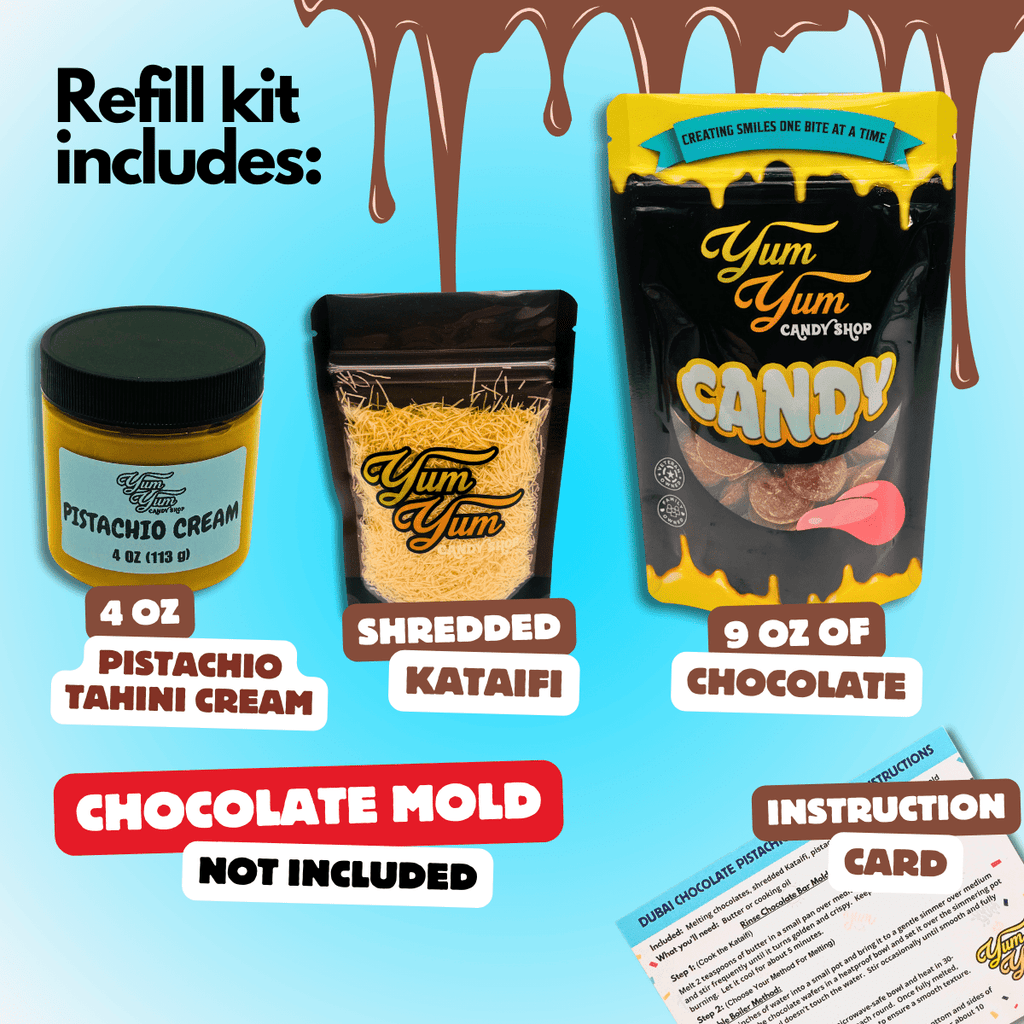 Dubai Chocolate Bar Refill Kit (No Mold)