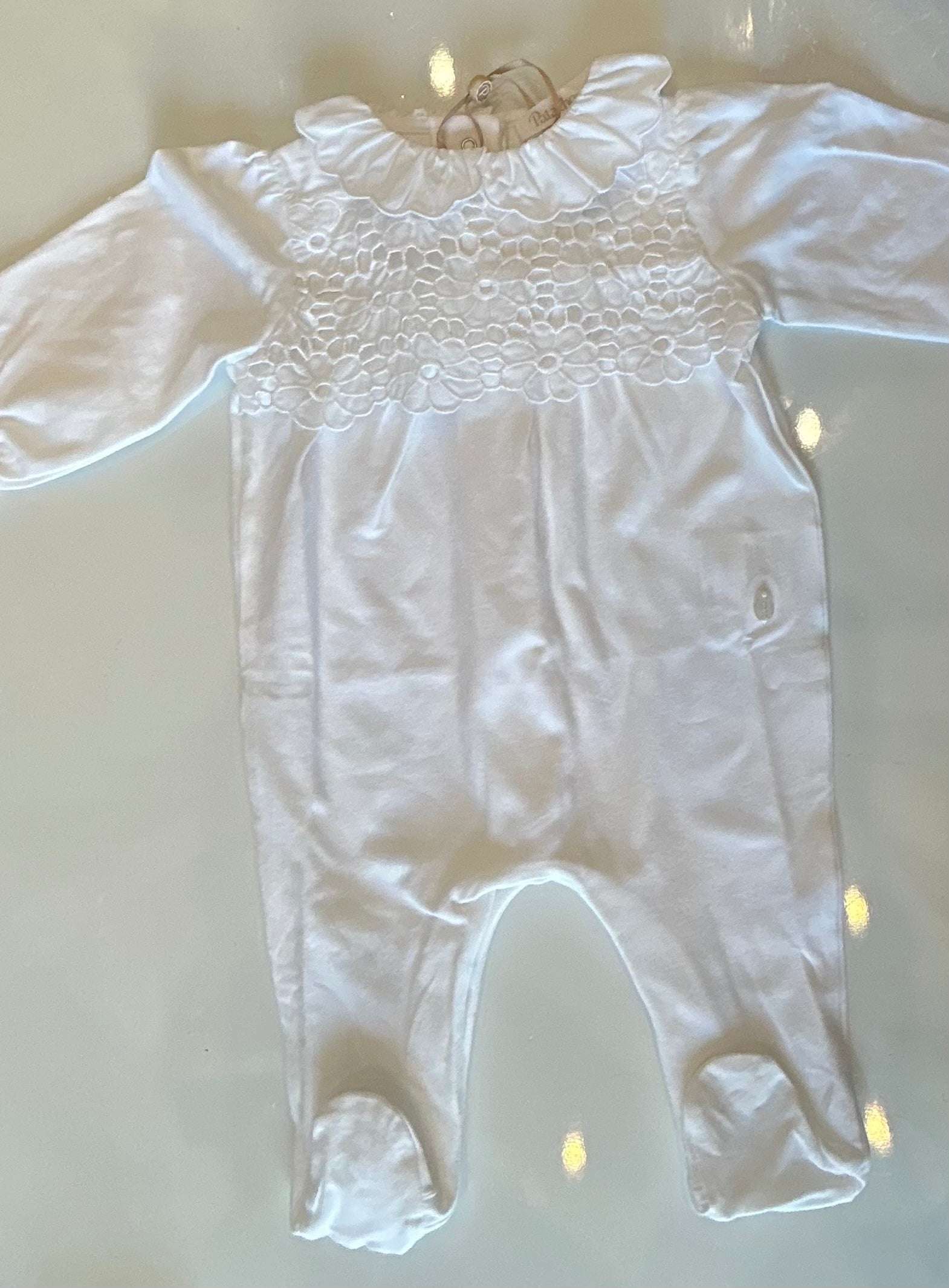 Patachou - Floral Knit Pattern Footie